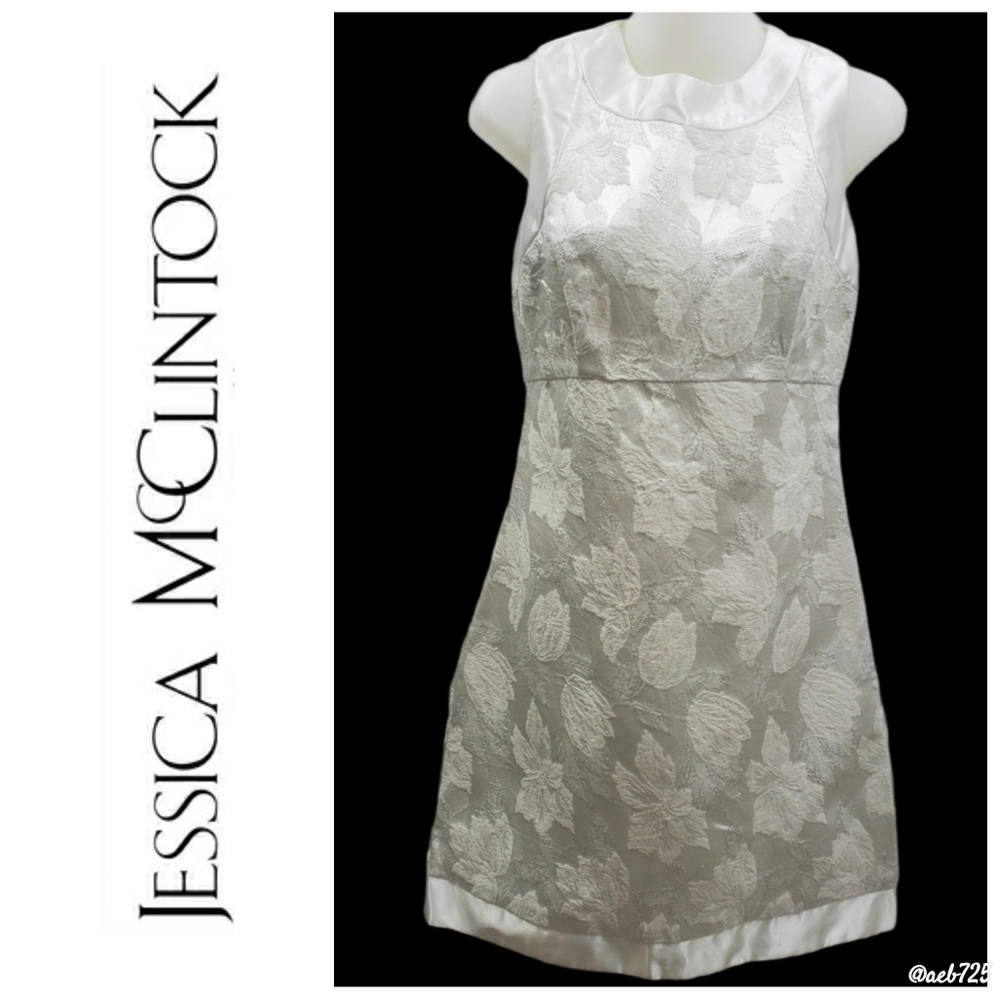 Jessica McClintock Brocade Shift Dress sz. 2